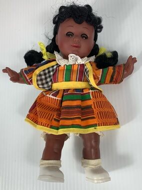Olmec Gi-Go Toys African American Black 10" Doll with Sleepy Eyes Vintage 1989